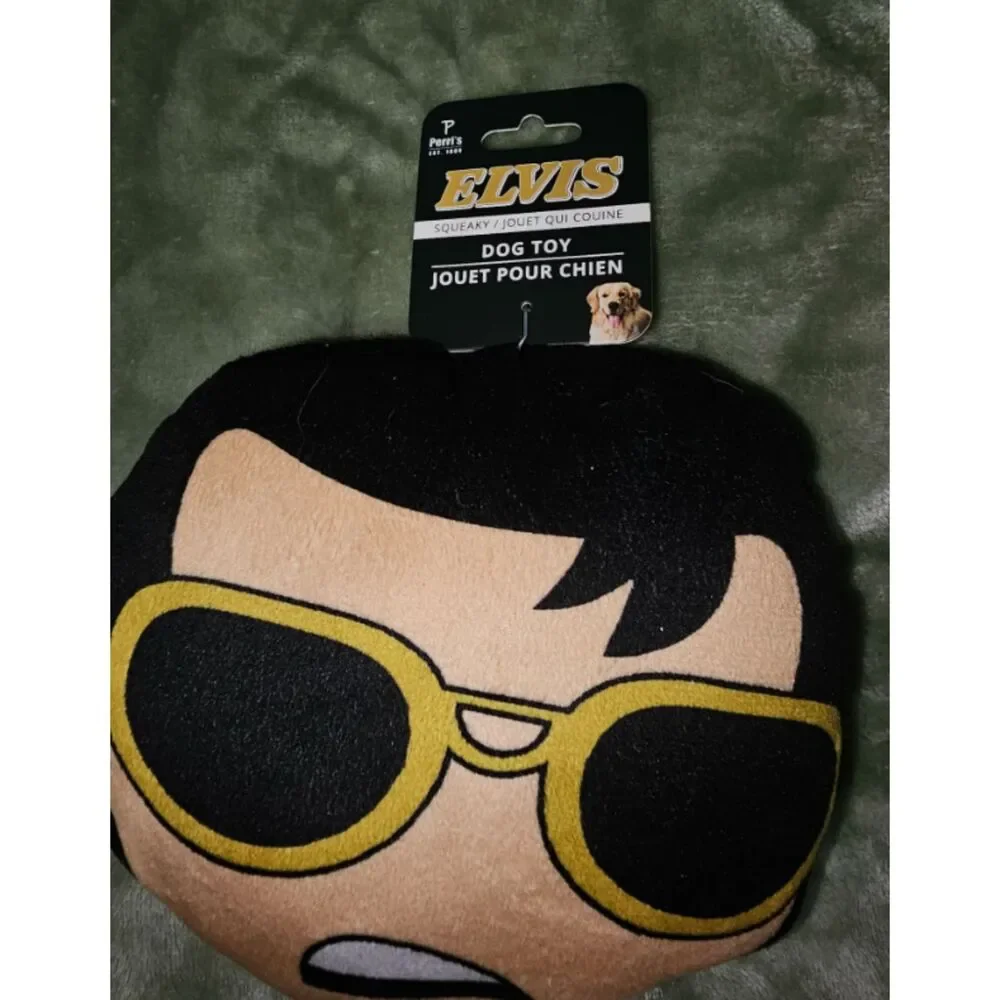 Perry's Pets Elvis Dog Toy Chubby Sunglasses Hunk of burning love NEW